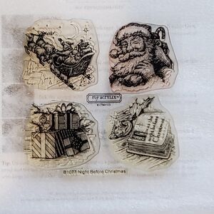 Close To My Heart Night Before Christmas Clear Acrylic Stamps B1077